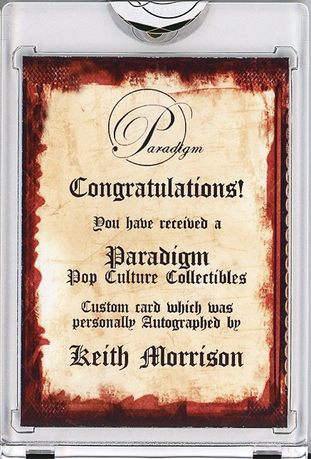 -SEINFELD- KEITH MORRISON Signed/Autograph/Auto Certified TV Trading Card