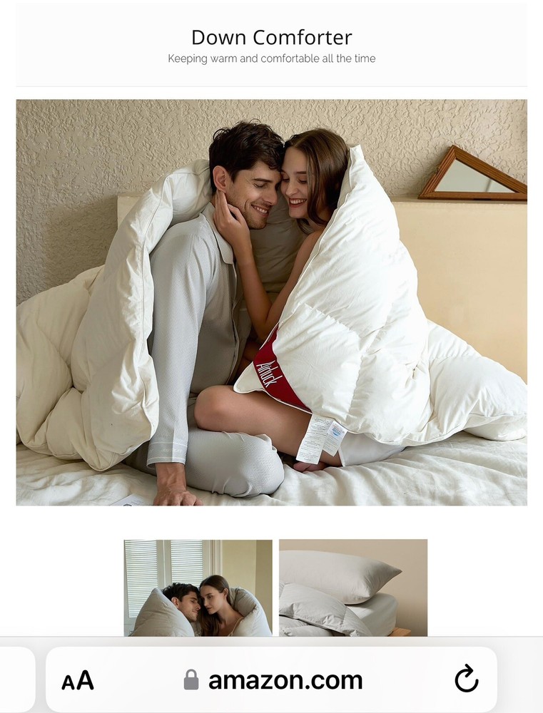 Airluck Luxury Feather Down Comforter King Size