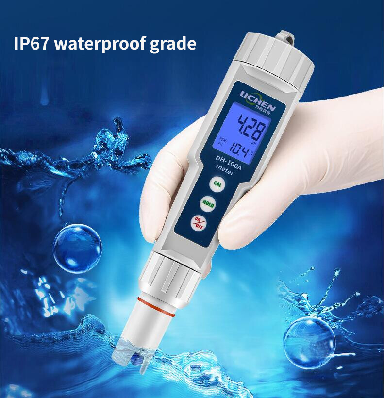 PH-100B accuracy 0.01 Digital Waterproof PH Meter Lab Test Pen w/ electrode