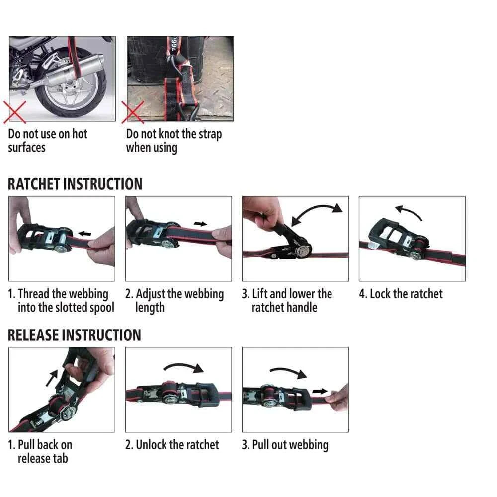 15 Ft. X 1 In. Ratchet Tie-Down Strap with S-Hook