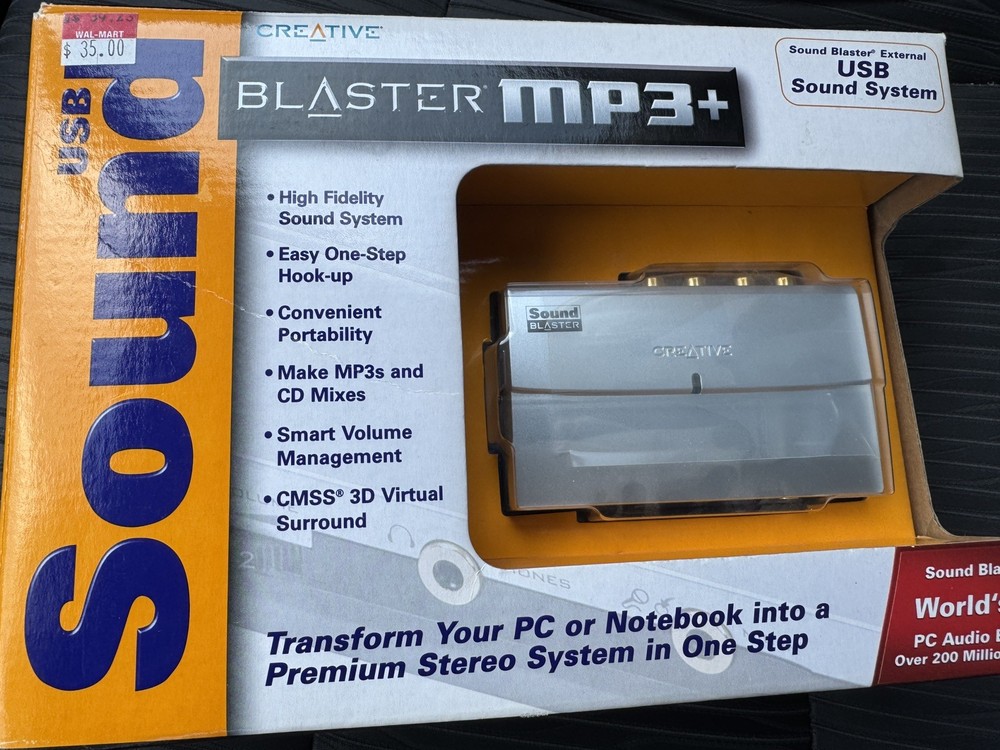 Creative Sound Blaster MP3 Plus External USB Sound System MP3+ Open Box