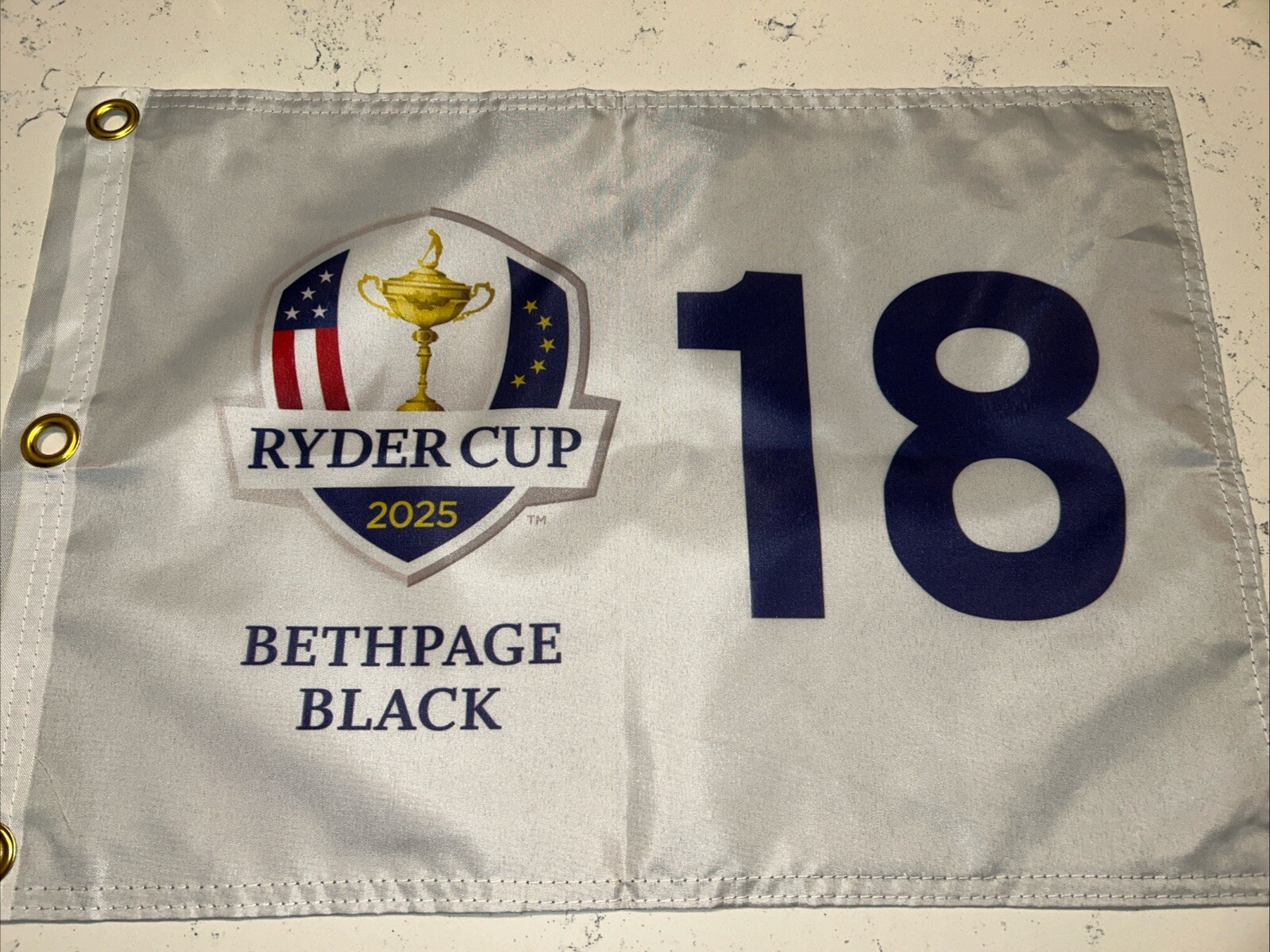 2025 RYDER CUP BETHPAGE BLACK PGA TOUR TORREY PINES PIN FLAG WITH GROMMETS