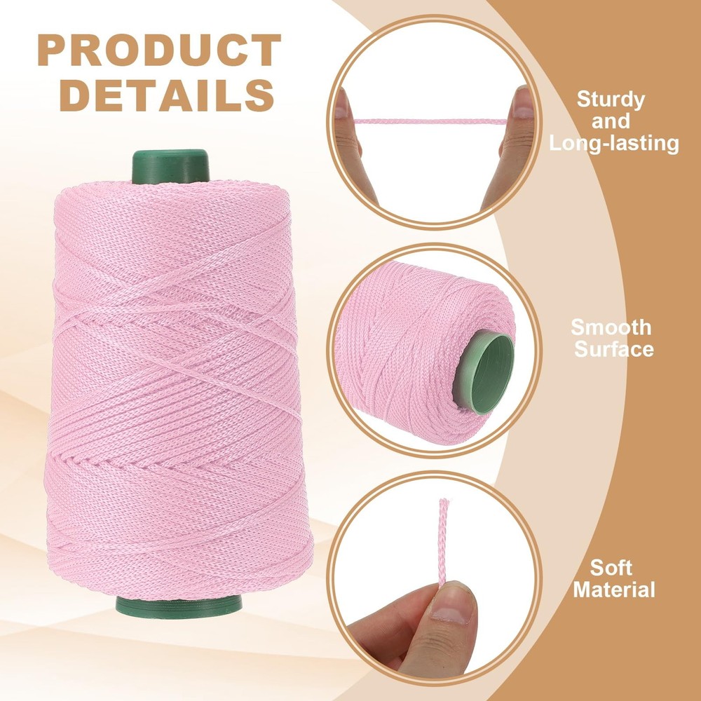 Polyester Macrame Cord, 3mm x 219 Yards Polypropylene Macrame Cords Braided C...