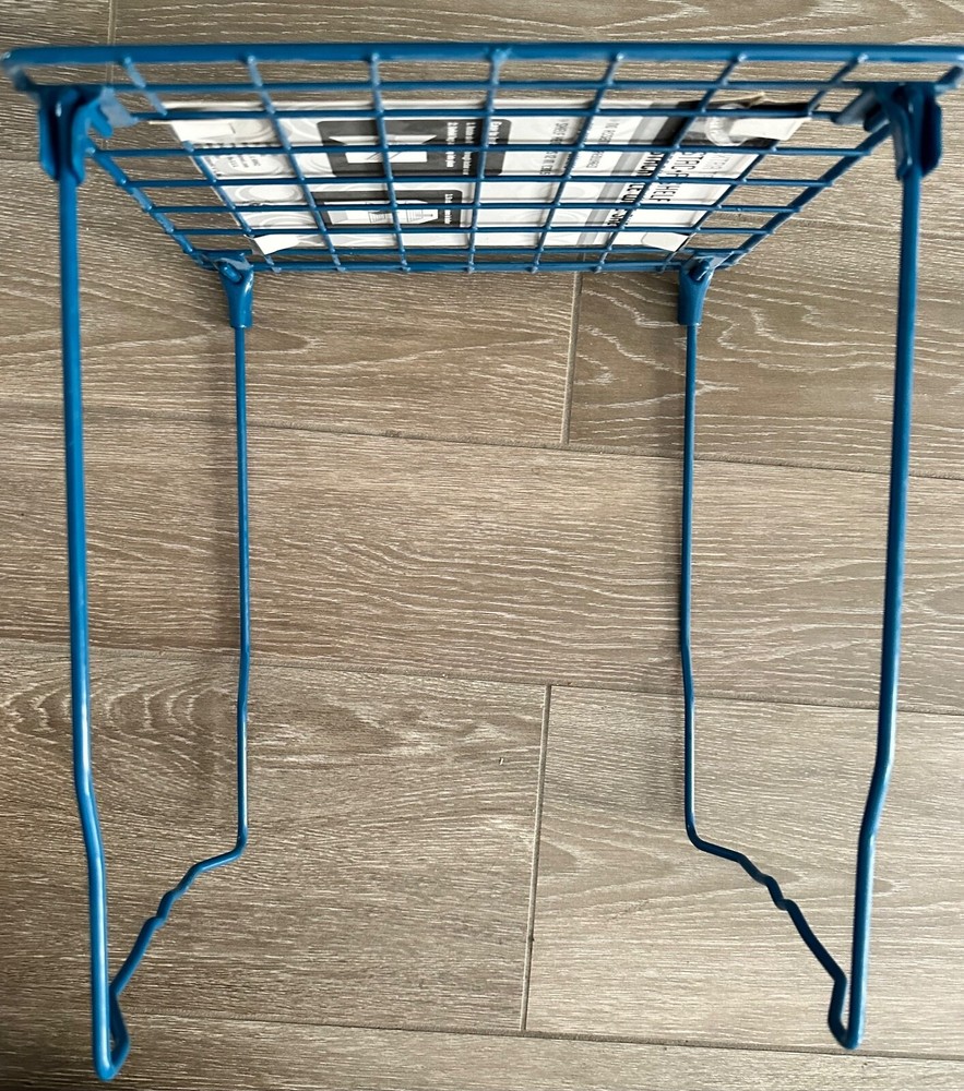 LOCKER PLANET STAC-A-SHELF Extra Tall Stackable Wire Shelf Organizer School Blue