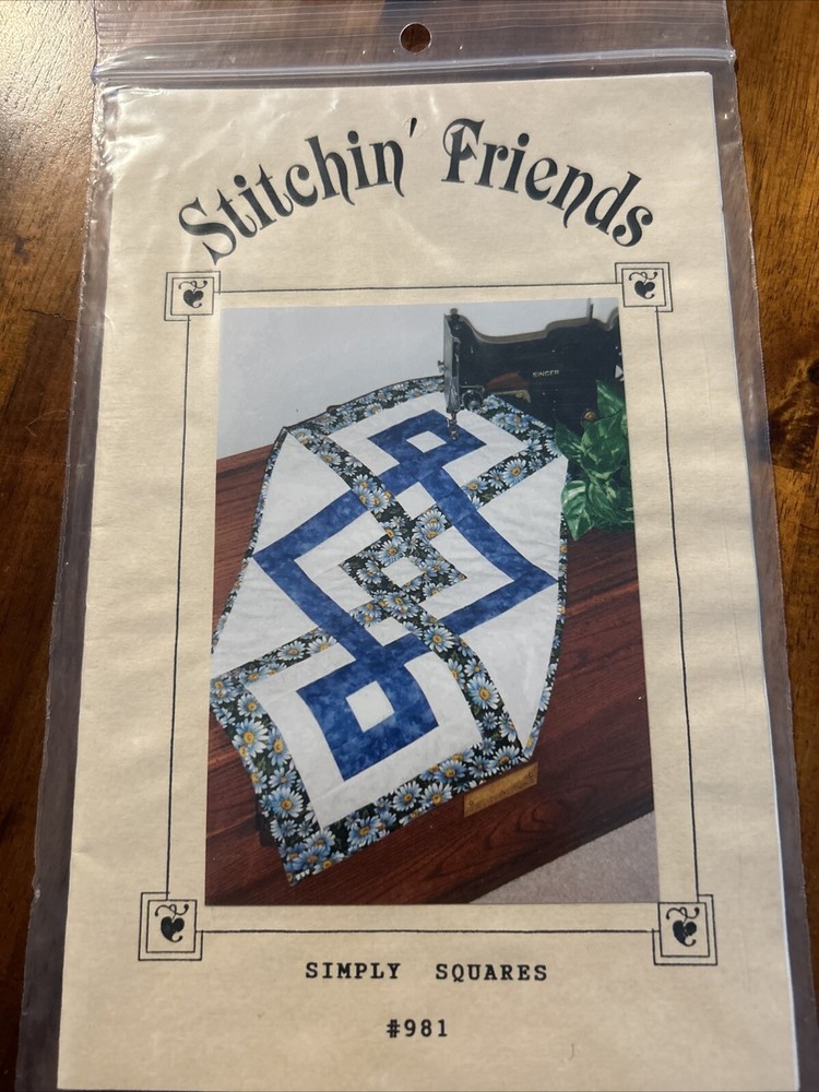 Simply Squares Table Runner Pattern #981 Stitchin Friends New