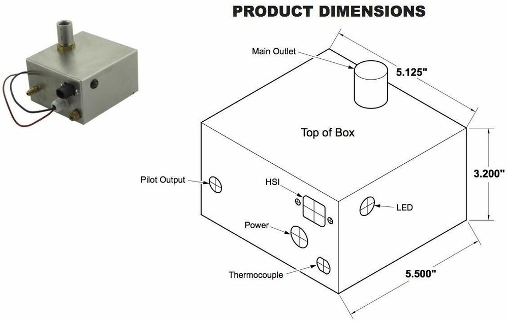 High Output Electronic Flame Control Ignition NG & LP Automatic Fire Pit Igniter
