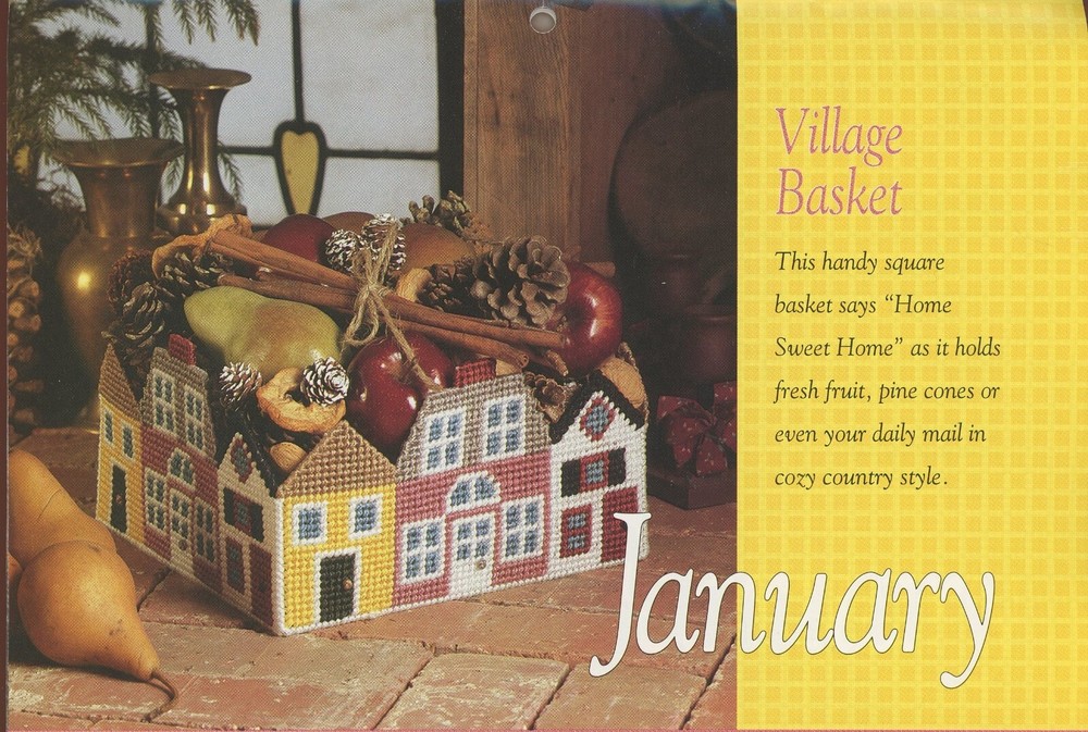 Needlecraft 1992 Calendar 12 Patterns Plastic Canvas Booklet