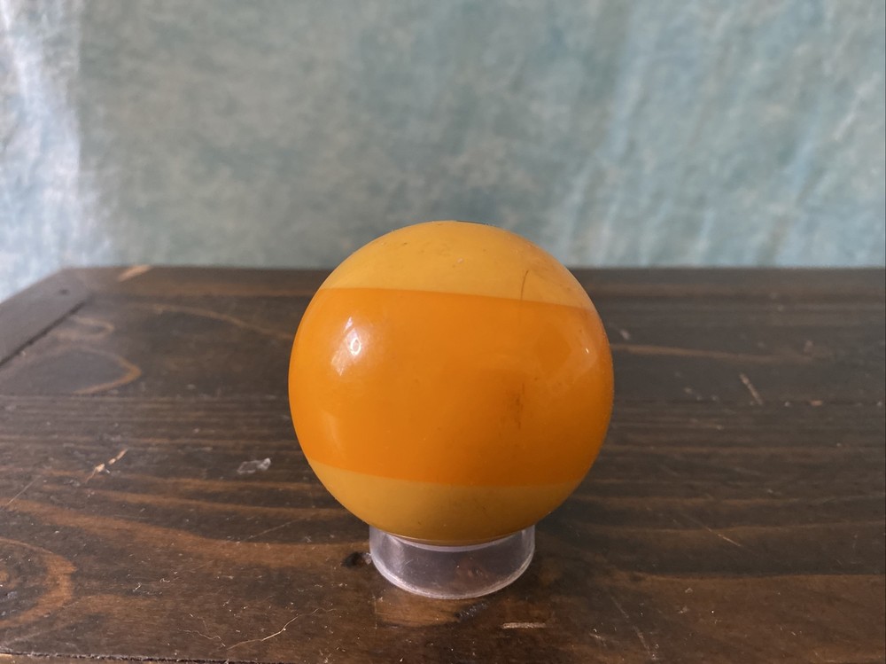 Vintage Number 9 Yellowed Pool Ball Replacement