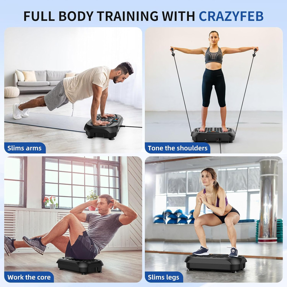 Vibration Plate Exercise Machine - Crazyfeb Vibration Plate for Lymphatic Draina