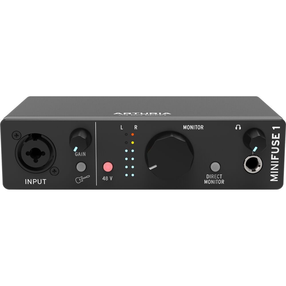 Arturia MiniFuse 1 Portable USB Type-C Audio Interface (Black)