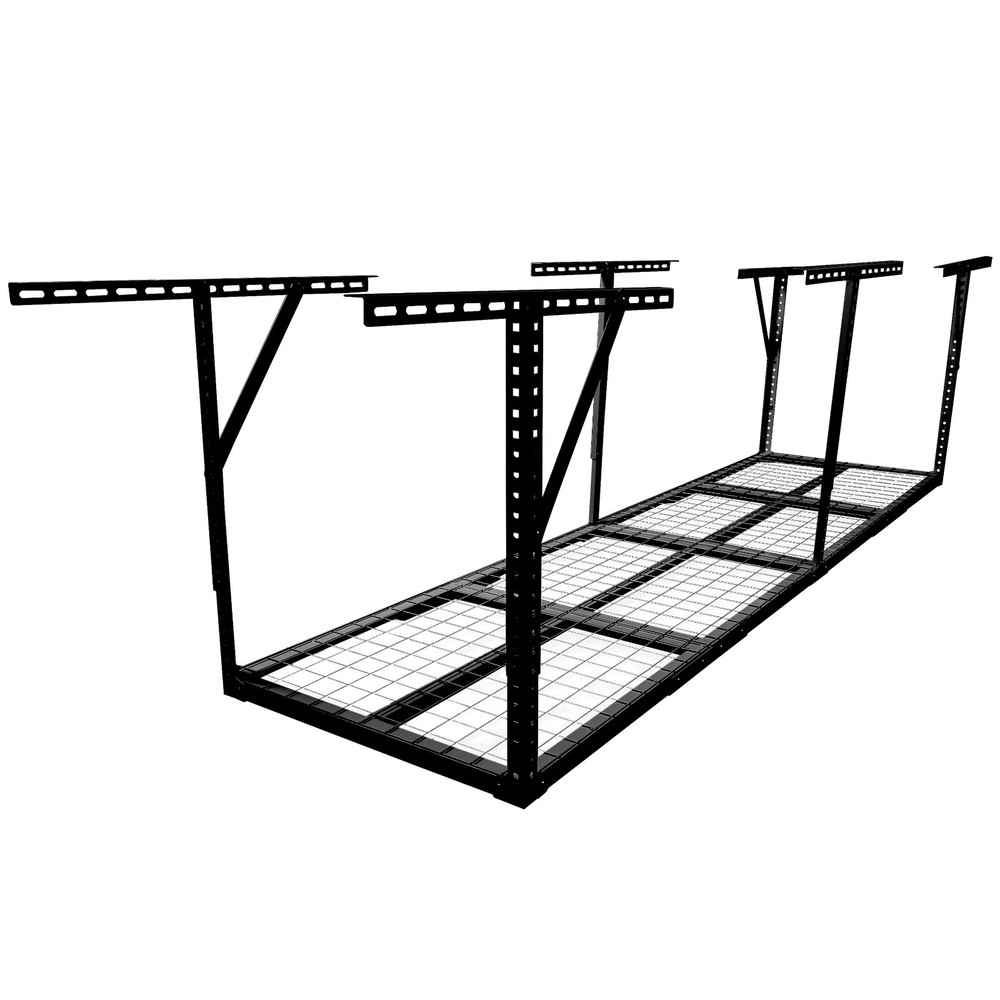2x8FT Overhead Garage Rack Heavy Duty 450lbs Adjustable Storage System