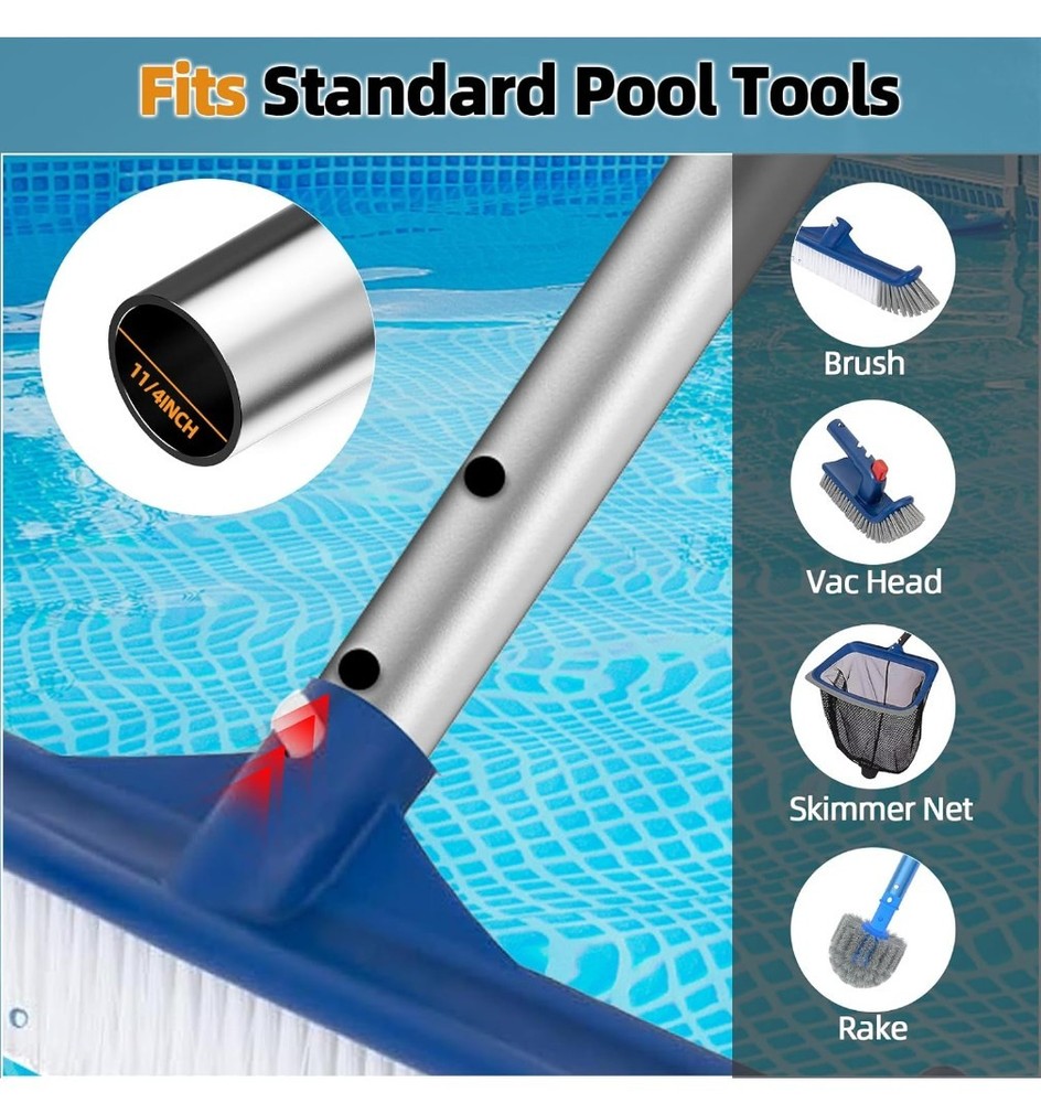 12 Foot Adjustable Telescopic Pool Pole