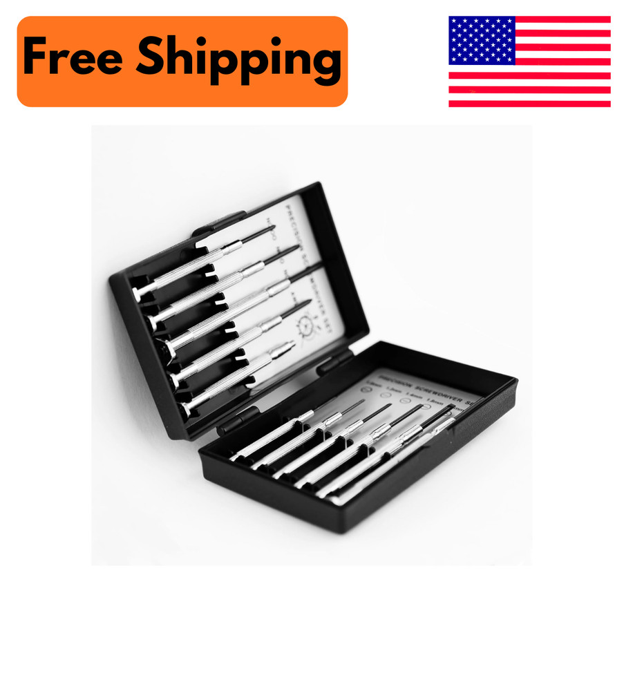 11pc Small Precision Screwdriver Set Mini 6 Sizes Flat Philips for Watch Glasses