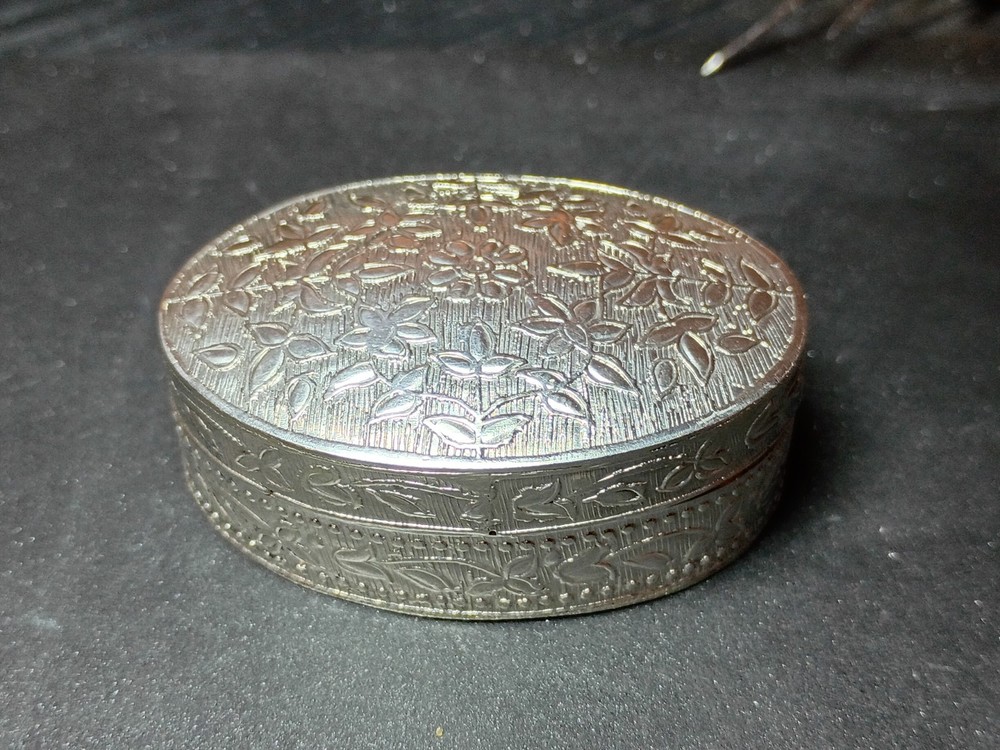 Victorian Sterling Silver  Oval Container