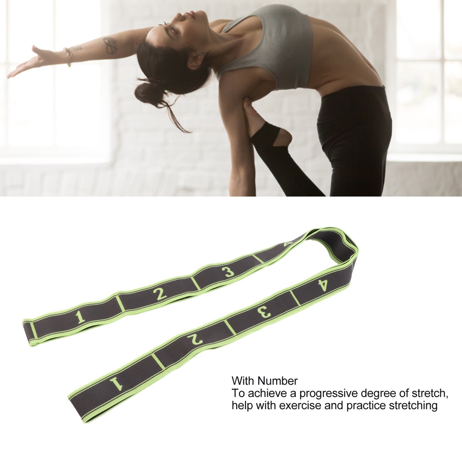 Stretch Band Strap With Number Elastic Stretching Strap For Exercise Fitnes Fit