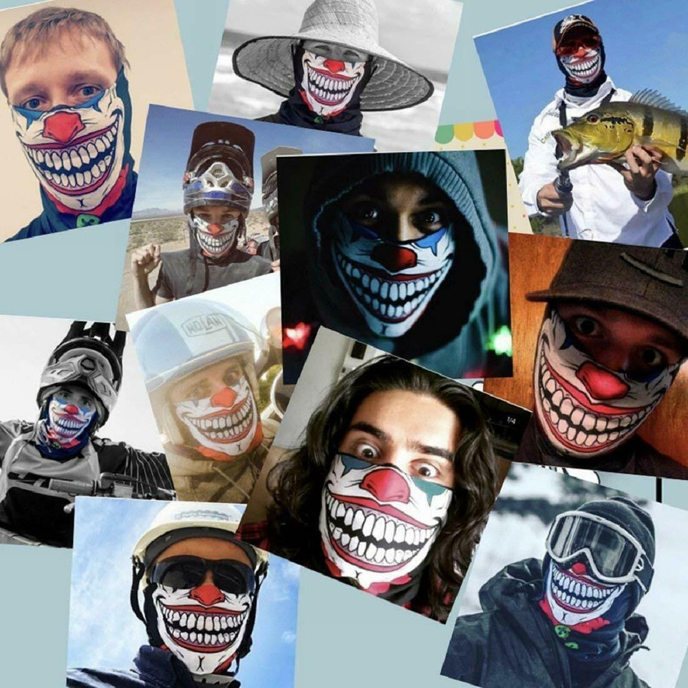 UV Protection Joker Skull Face Mask Bandanas Neck Gaiter Headwear Magic Scarf US