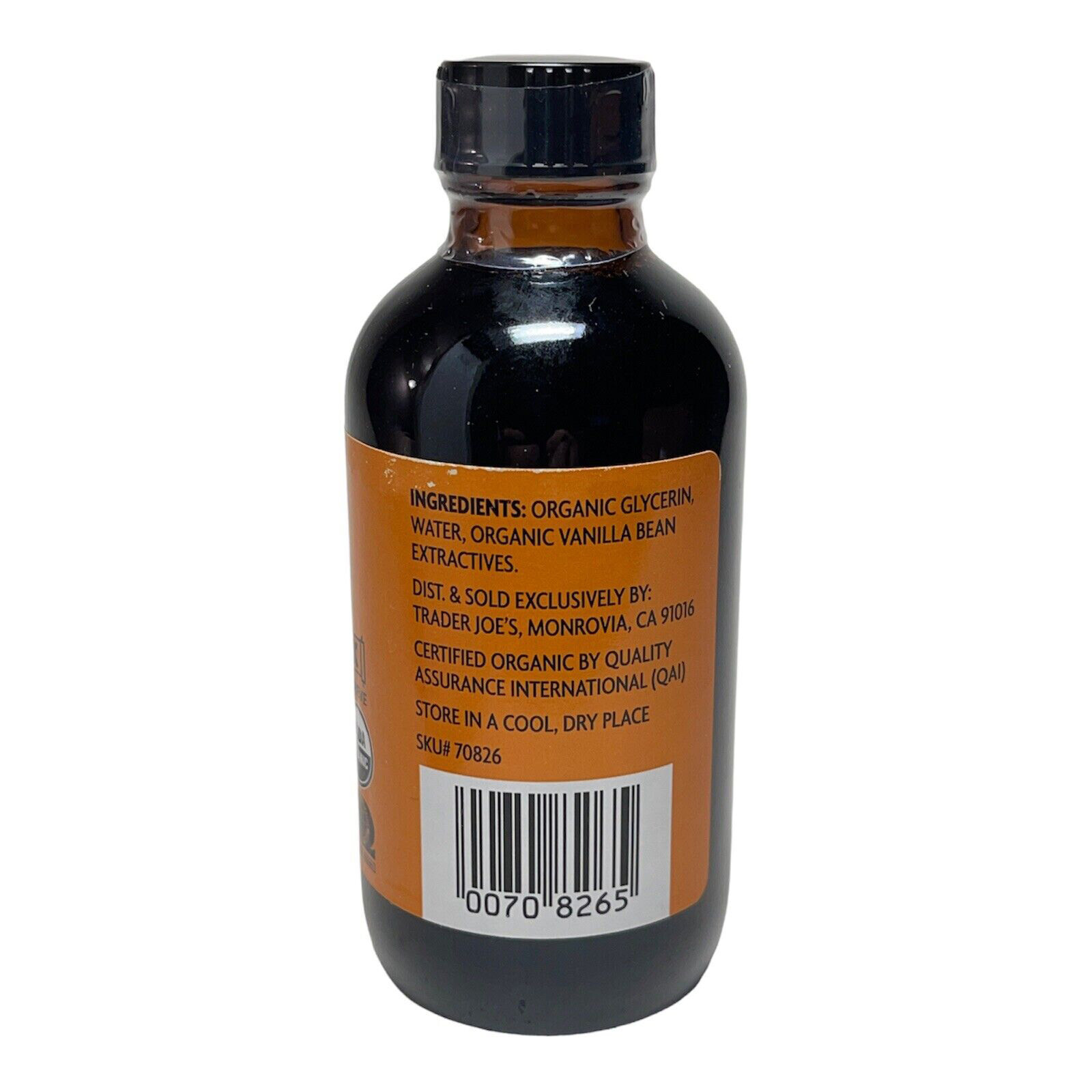 2x Trader Joe's @ ORGANIC Alcohol-Free PURE VANILLA @ 2x 118ml/4fl.oz