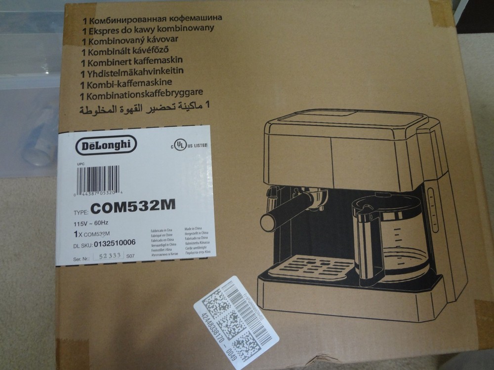 DeLonghi COM532M All-in-One Coffee & Espresso Machine