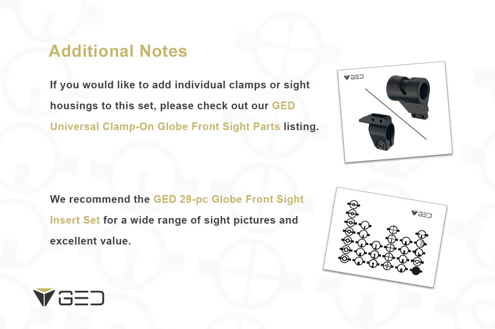 Universal Clamp-On Globe Front Sight with 4 Interchangeable Anschutz-Spec Insert