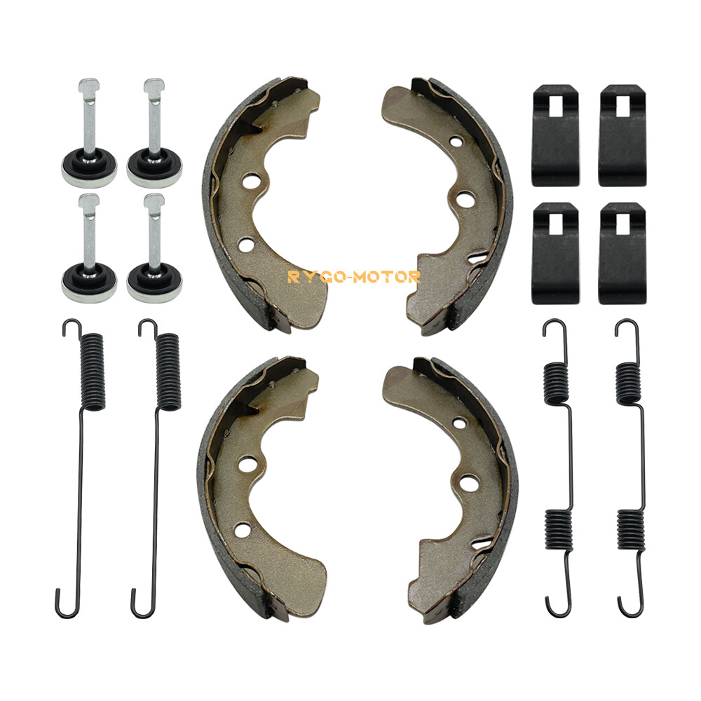 Brake Shoes Front&Rear W/Springs Pin for Kawasaki Mule 3000 3010 3020 4000 4010