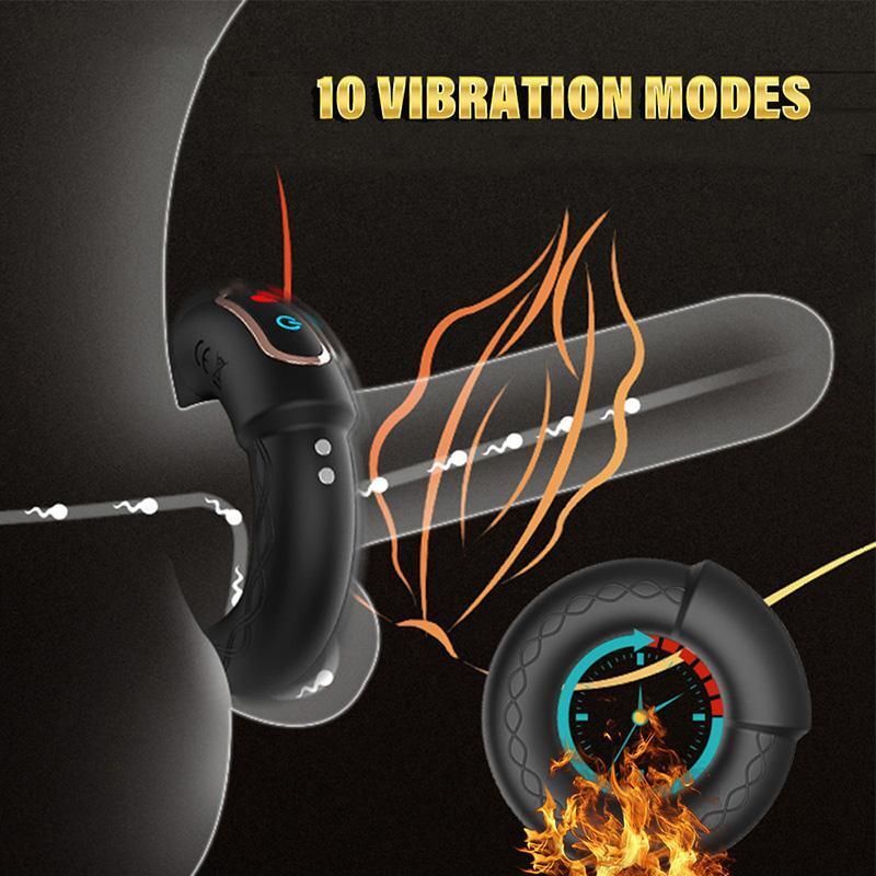 Electric Penis-Stretcher Enhancer-Ball-Scrotum-Ring-Delay-Ejaculation-Men