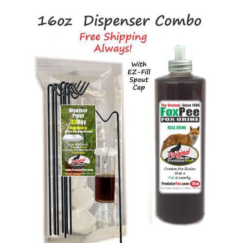 PredatorPee Original Fox Urine - Territorial Marking Scent - 16oz Bottle Combo