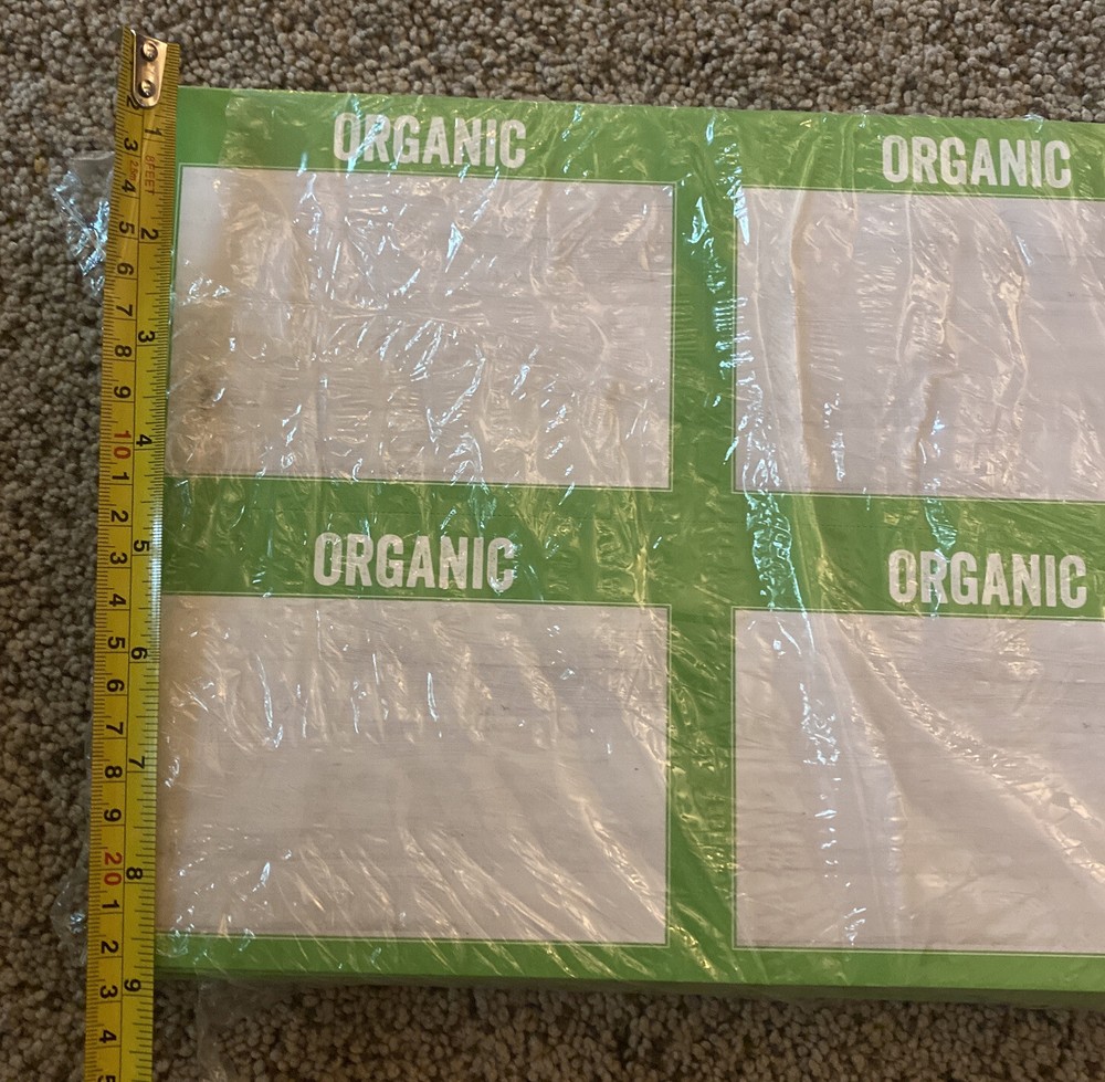 rectagular ORGANIC labels