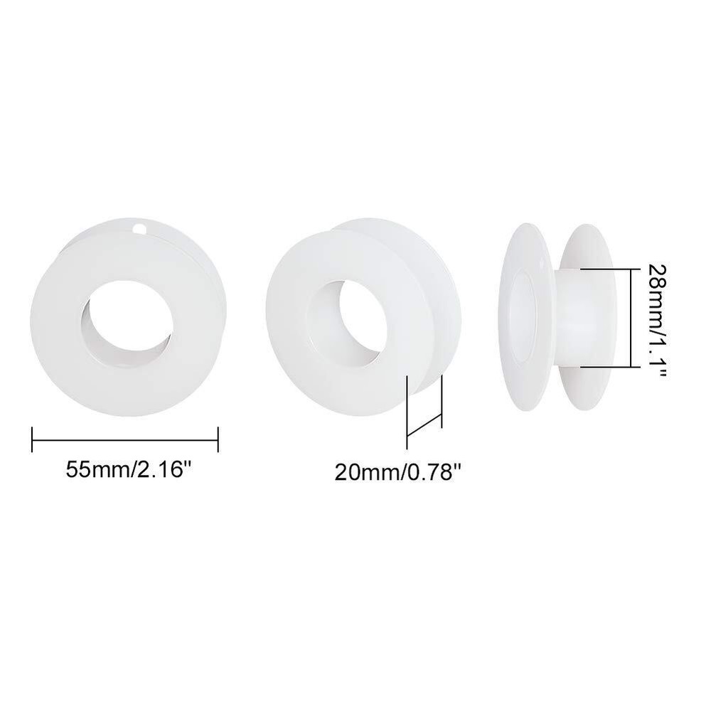 20 Pack Empty Spool, Plastic Ribbon Spools Wire Weaving Bobbins Empty Thread ...