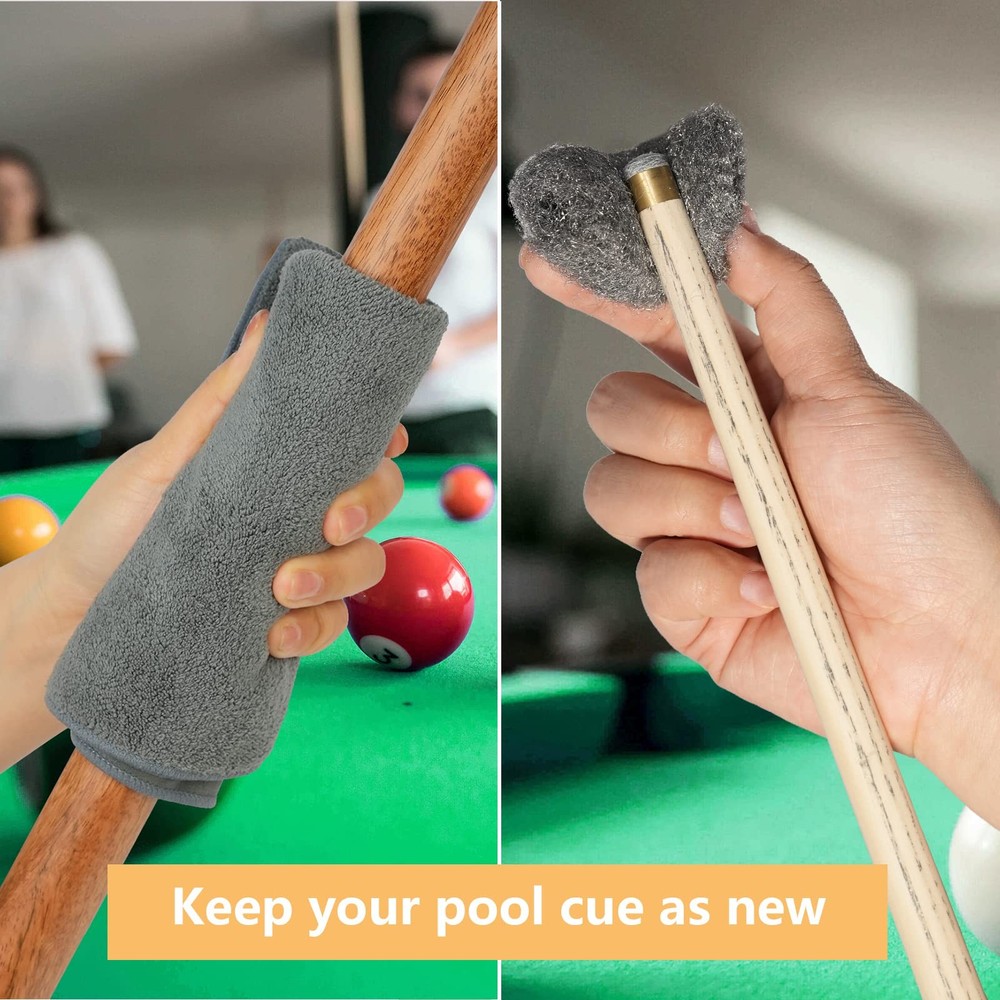 Go2trymo Pool Table & Rail Brush 5 Set, Billiard Felt Cleaner Accessories wit...