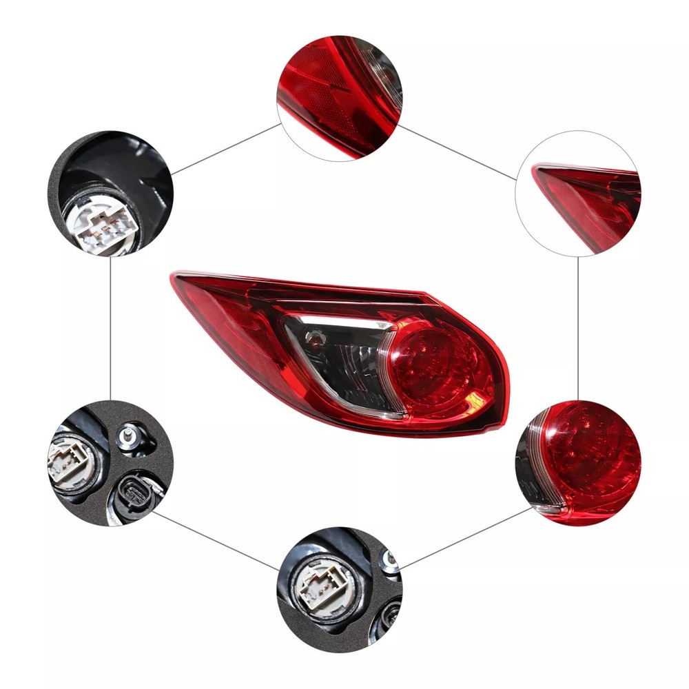 2013-2016 CX-5 Halogen Outer Tail Light Assembly Red Lens Left Side