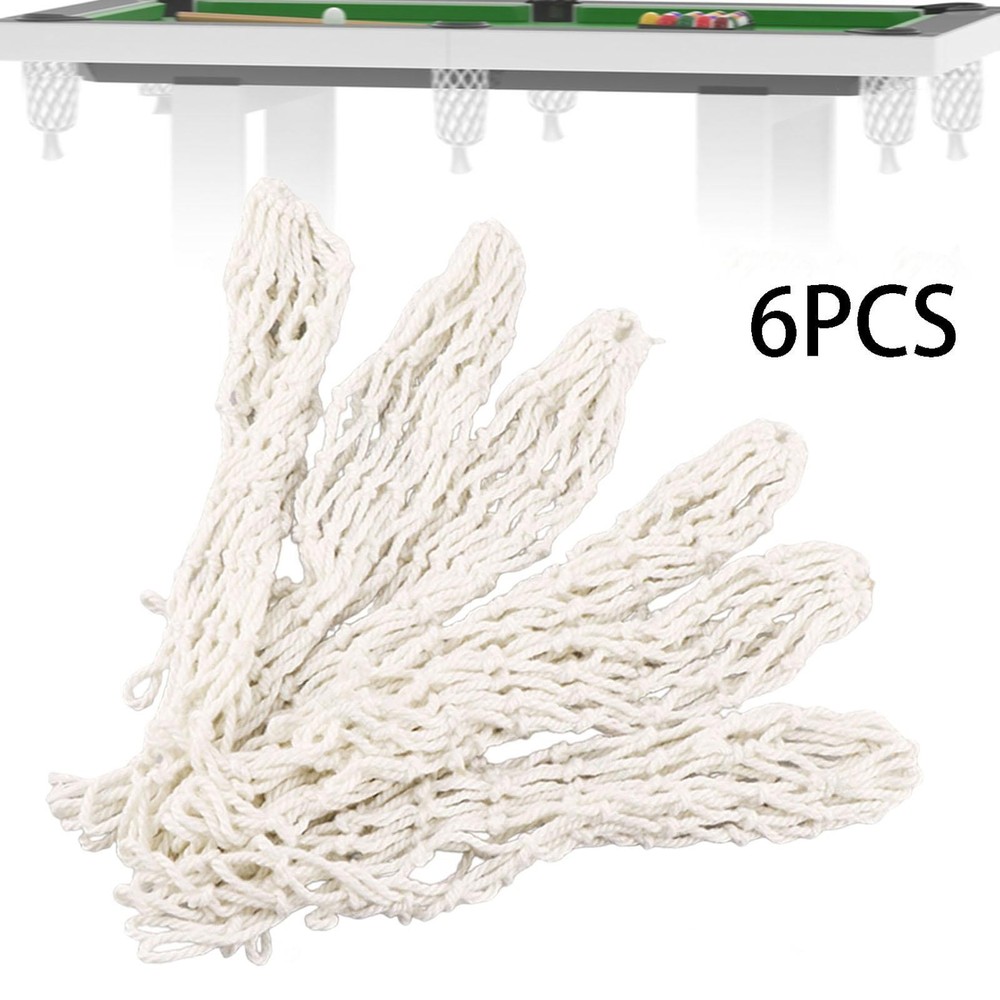 6Pcs Billiards Nets, Pool Table Pocket Net,Cotton Snooker Replacing,Replacement