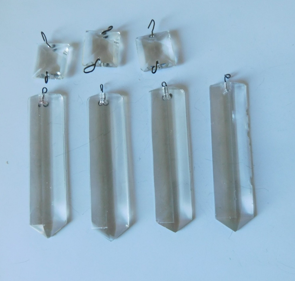 RECTANGULAR PRISMS FOR ANTIQUE CHANDELIER