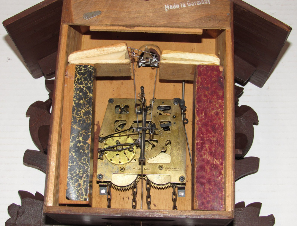 Large Black Forest Three Bird Cuckoo Clock 8-Day Weights Driven