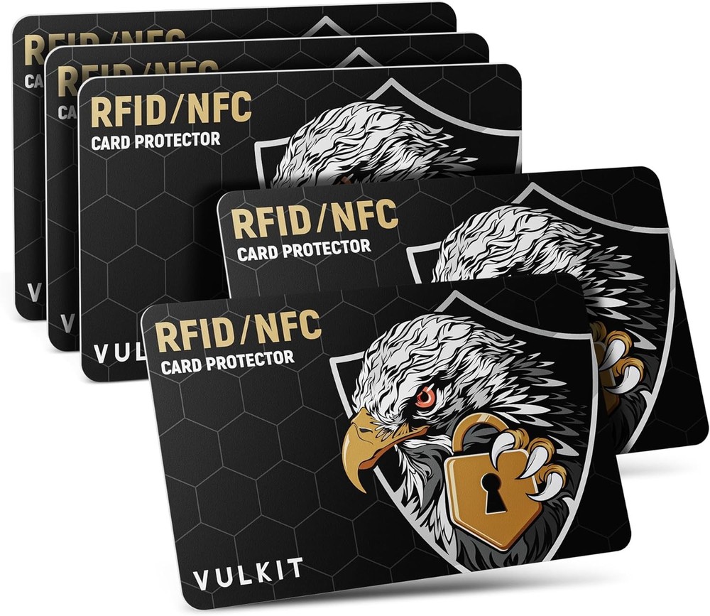 VULKIT 5 Pack RFID Blocking Cards, RFID/NFC Protectors NFC 5pcs- Eagles