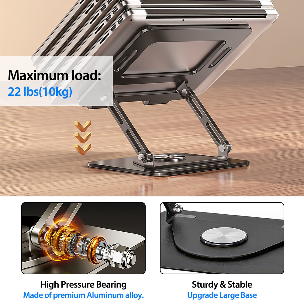Adjustable Foldable Laptop Stand Aluminum Notebook Riser Computer Holder Desk