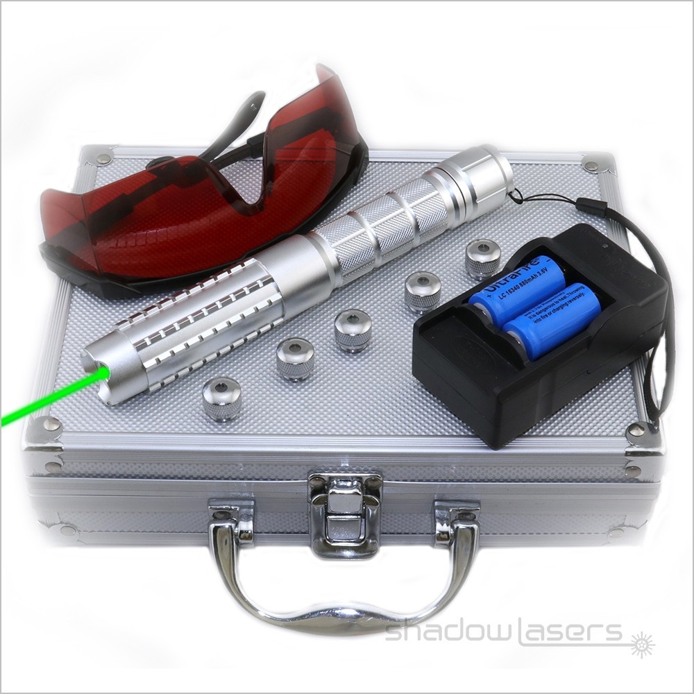 LMM9G Adjustable Focus GR Laser Pointer 520nm Visible Beam Light +AL Case