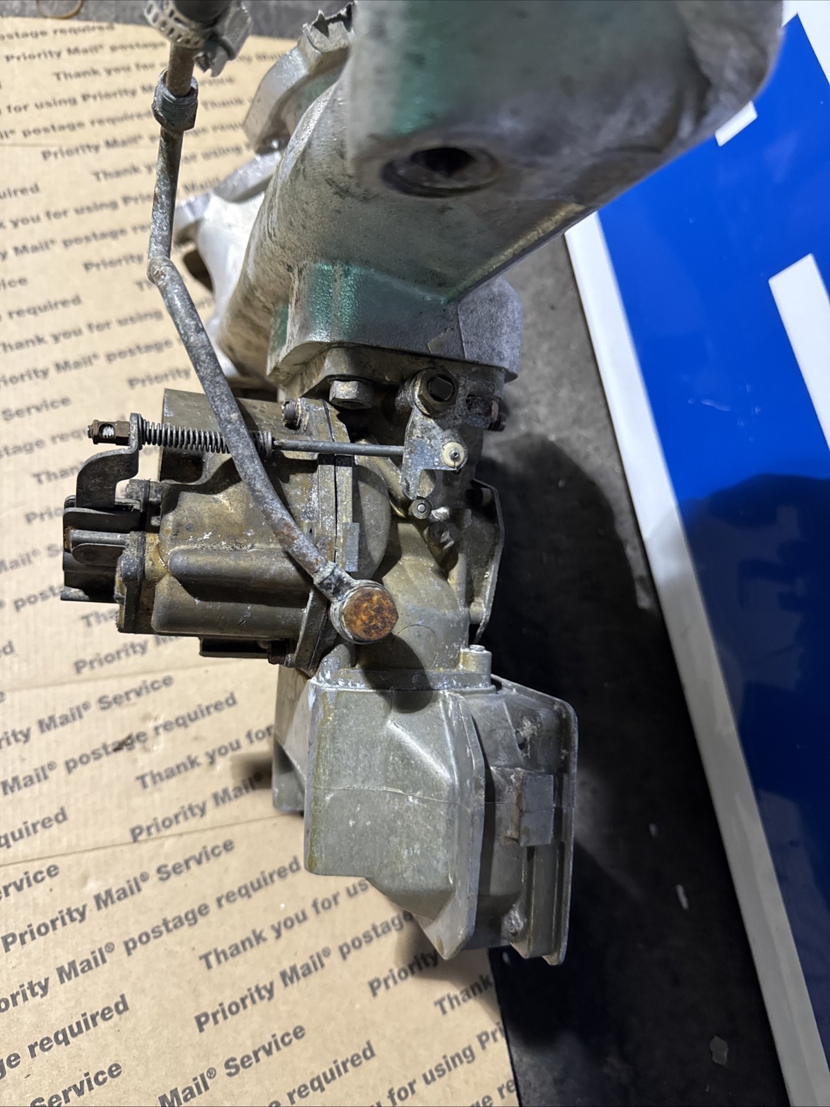 Volvo Penta AQ120 and AQ140 4 Cylinder Marine intake manifold with carb.