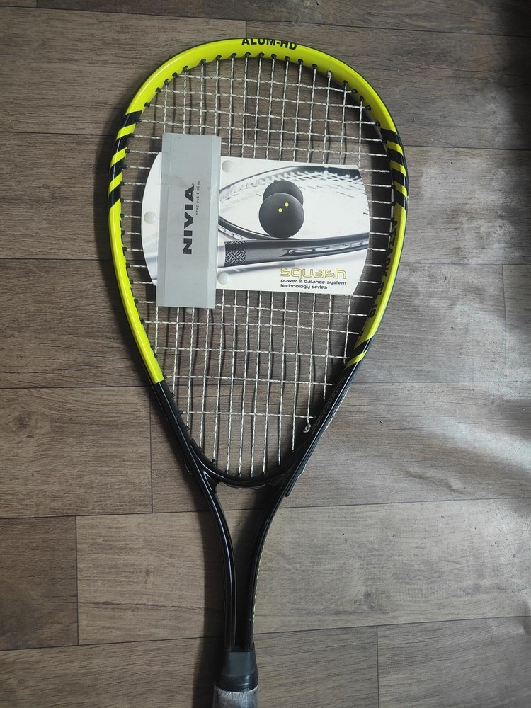 Nivia attack Ti Squash Racquet, Junior-Lime/Black