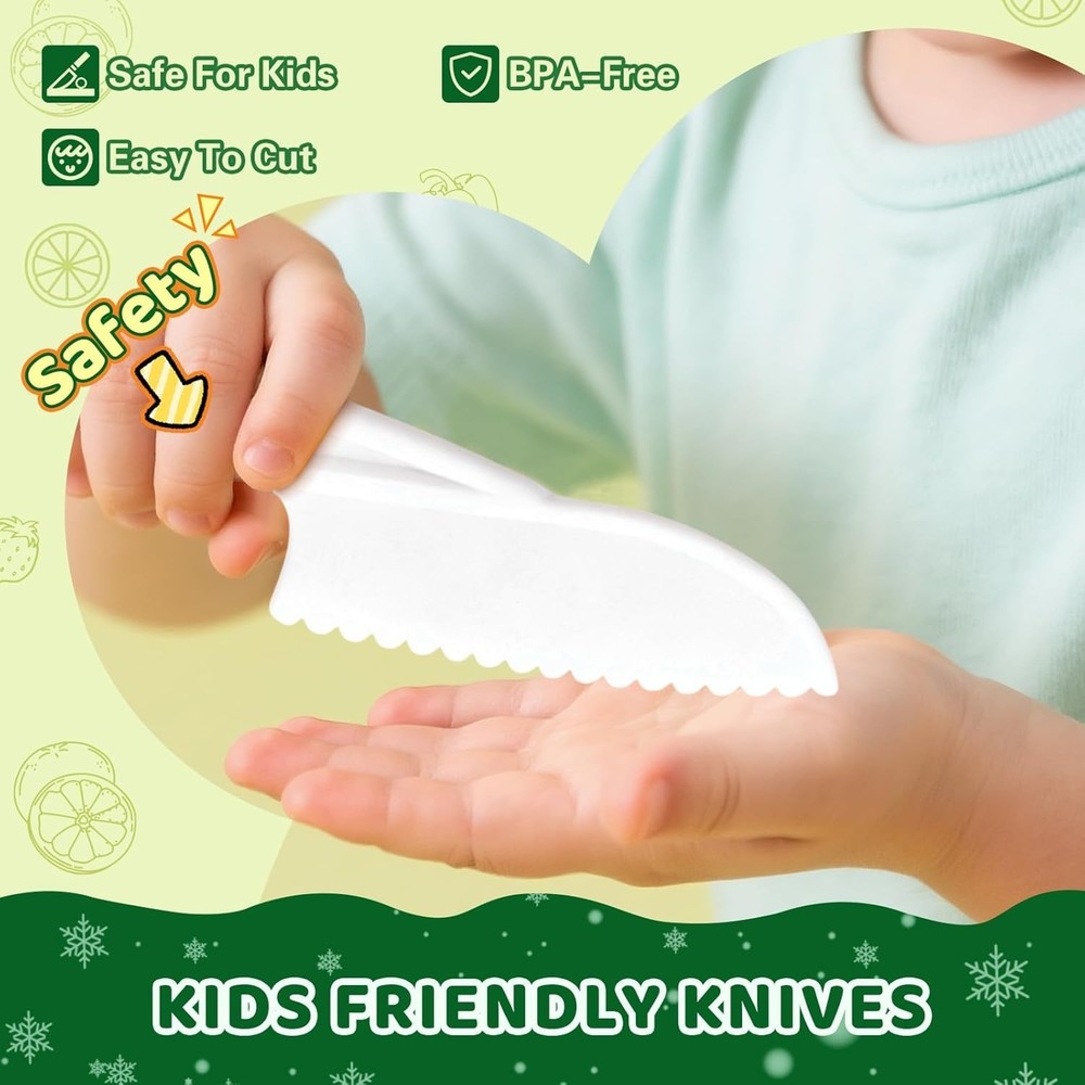 Comprehensive 28PCS Toddler Knife Set - Fun Kitchen Tools for Ages 2-10