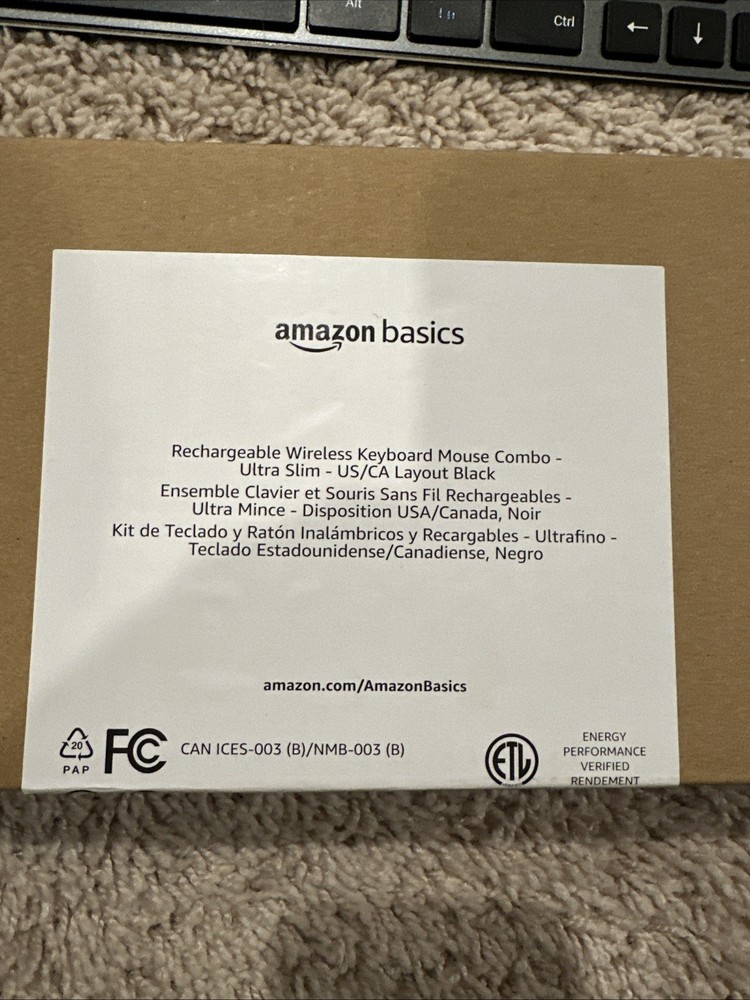 Amazon Basics Wireless Keyboard and Mouse Combo