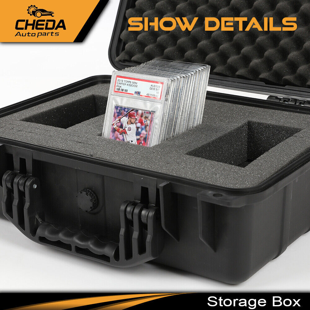 [50CT 150CT] Weatherproof Graded Card Storage Box Case Slab Holder Protector NEW