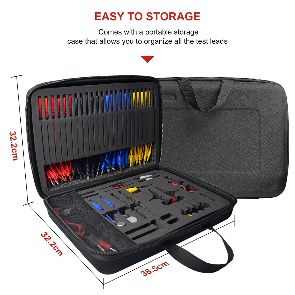 92PCS Multimeter Test Leads Kit Electronic Tool With Alligator Clip Probe Device