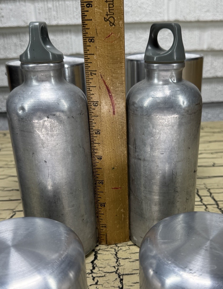 VTG Sigg Aluminum Fuel Bottle & Storage Container Mixed Lot Switzerland