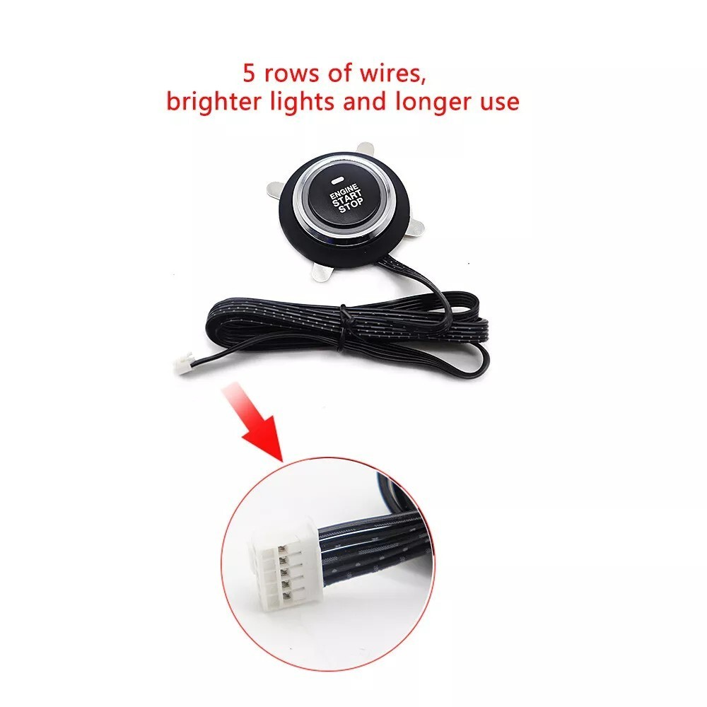 12V Remote Start Push‑Button Engine Start System for Keyless Entry + Anti‑Theft