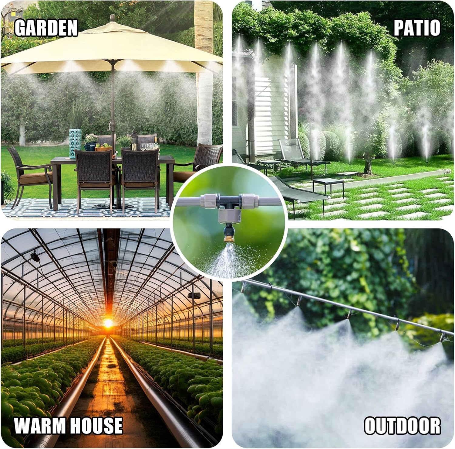 20pcs Brass Misting Nozzles 0.031" 10/24 UNC Patio Outdoor Cooling System