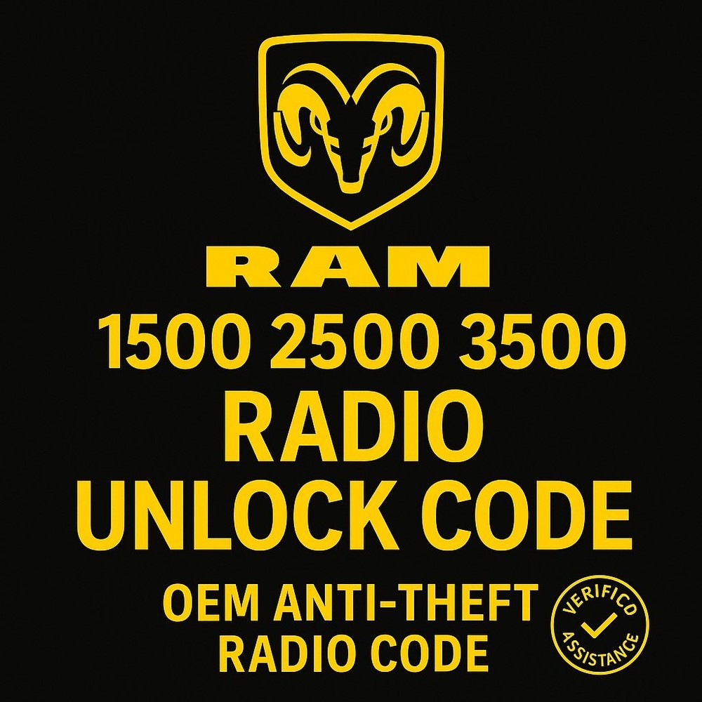 RAM 2500 Uconnect Radio Unlock Code | Anti Theft Security PIN | Fast Digital Ser
