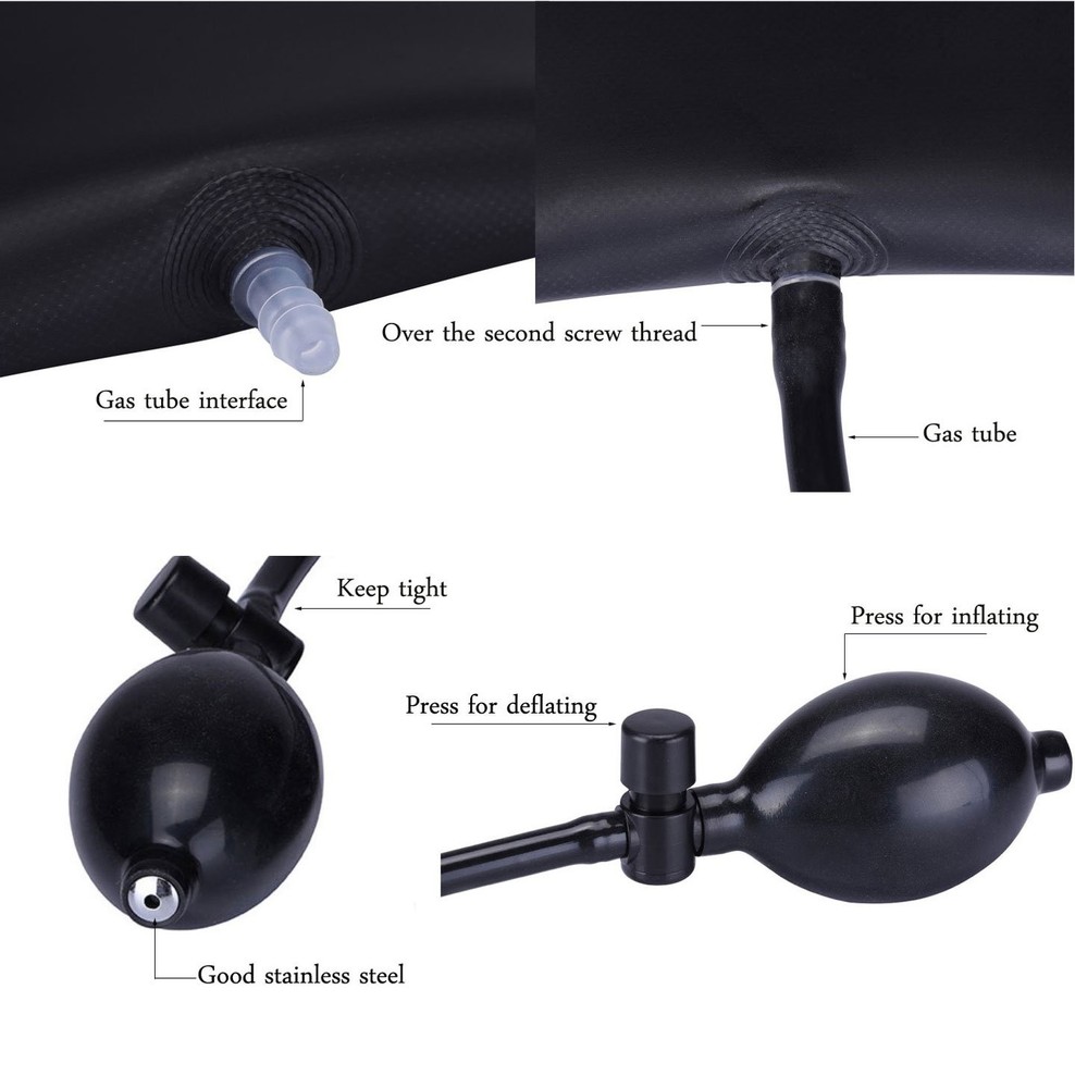 Air Pump Wedge Alignment Tool Inflatable Shim Powerful Square 2pcs, Black