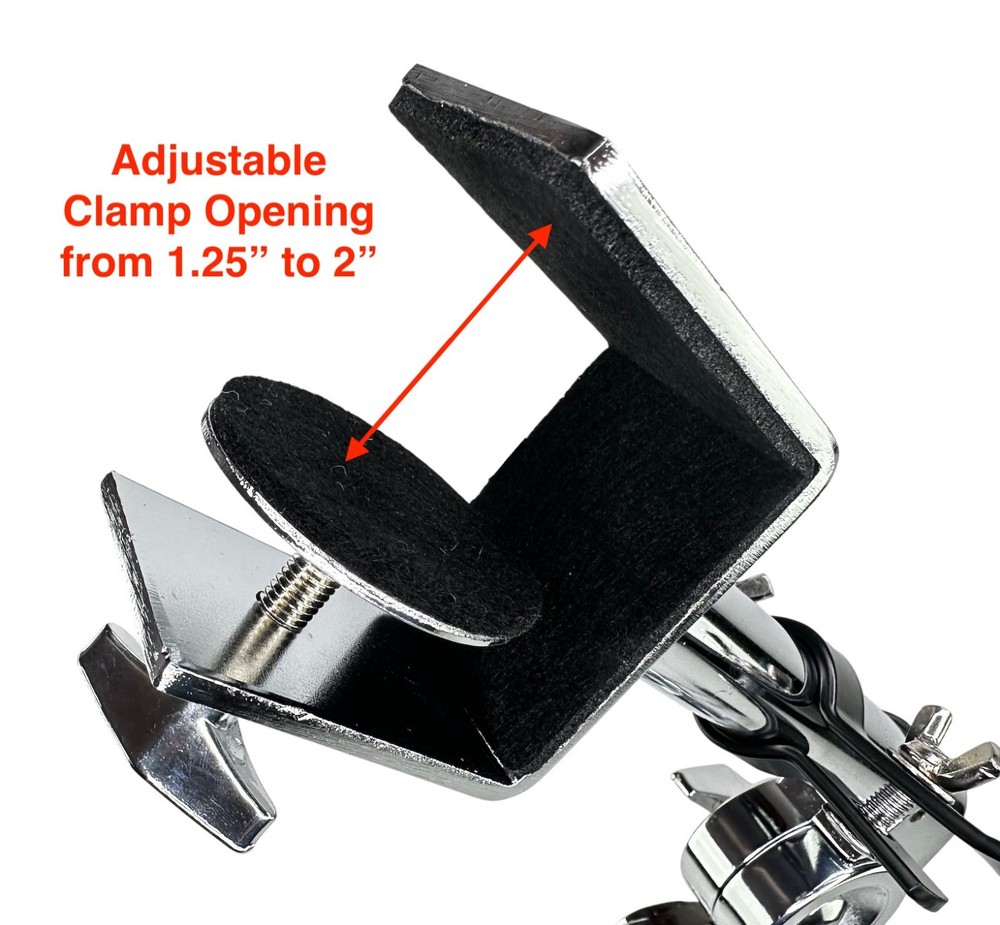 Zenison Bongo Drum Stand - Heavy Duty Chrome Double Braced Adjustable Percussion