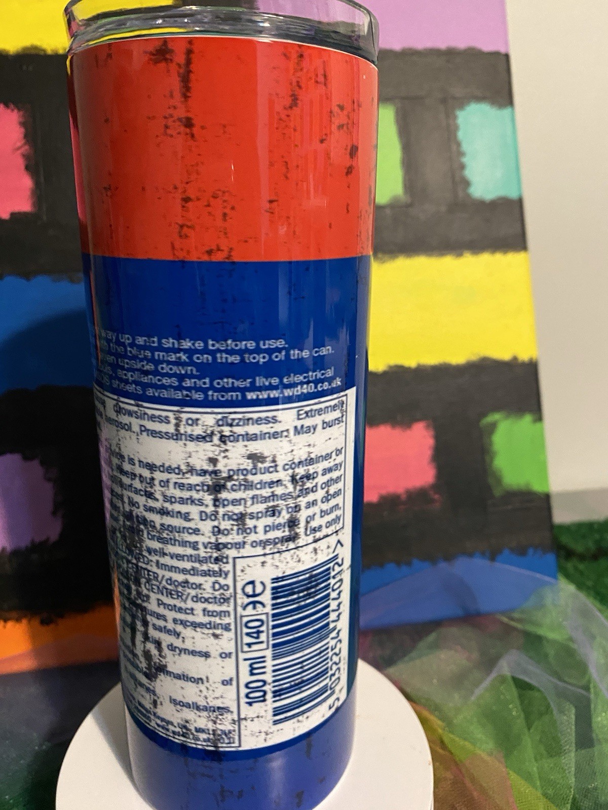 WD-40 Inspired Stainless Steel Tumbler 20 oz with Lid And Stainless Steel Straw