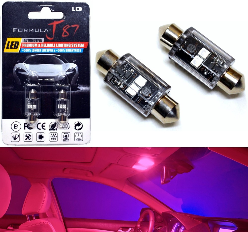 LED Light Canbus Error Free DE3175 5W Red Two Bulb Interior Dome Replace Lamp OE